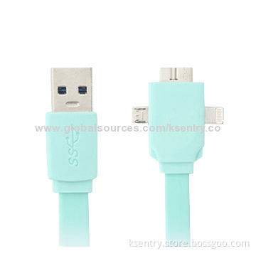 2014 New Design 3-in-1 Cable for Samsung Note 3, iPhone 5 and All Micro Connector Mobile